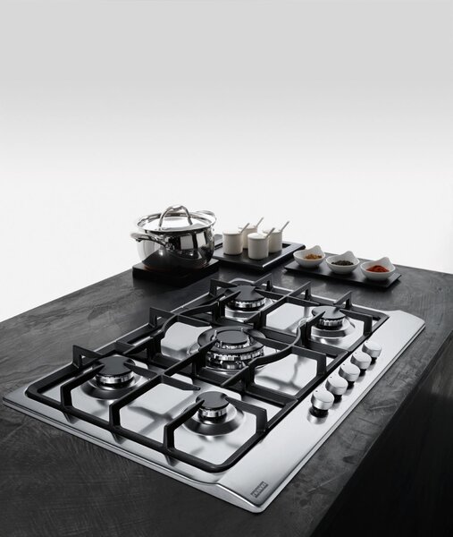 Franke Piano Cottura 5 Fuochi a Gas Larghezza 75 cm in Acciaio Inox - 106.0459.731