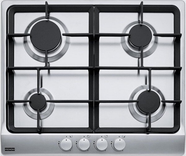 Franke Piano Cottura 4 Fuochi a Gas da Incasso Larghezza 60 cm colore Inox - 106.0459.550