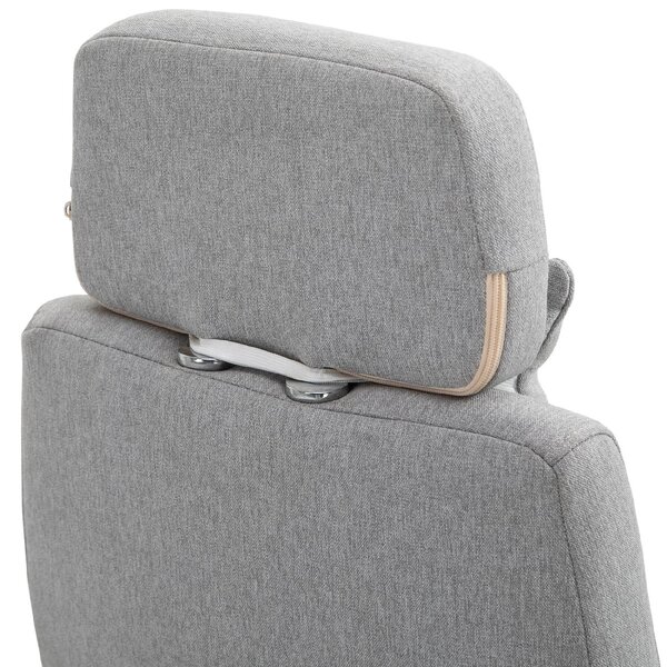Icon Space Sedia Ergonomica con Ruote e Braccioli Reclinabile con Poggiapiedi e Poggiatesta in Tessuto colore Grigio