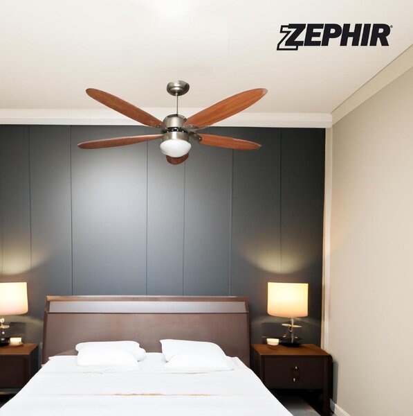Zephir Ventilatore da Soffitto con Luce Lampadario Ventilatore 5 Pale Diametro 124 cm 3 Velocit - ZFS9110M