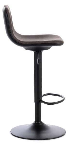 Sgabello Teo Kitchen & Living 39x45xH86 102 cm, Seduta e Schienale Beige, Gambe Nero, Materiale Microfibra e Metallo