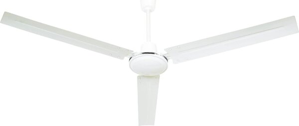 WESTIM Ventilatore da Soffitto Industriale in Acciaio 3 Pale 142 cm con 5 Velocit colore Bianco - ZFS8124