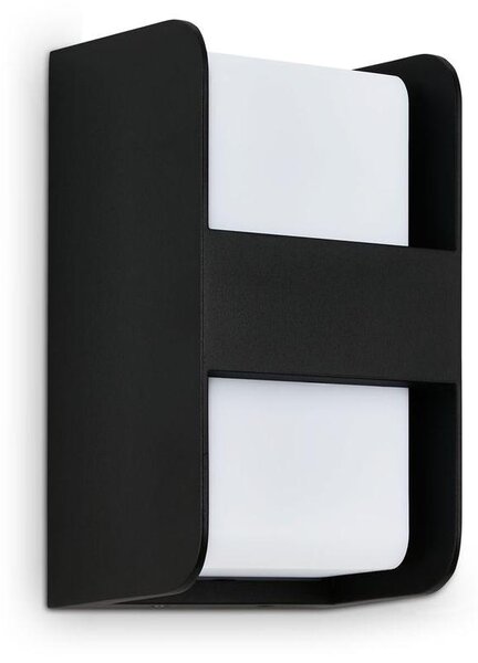 TELEFUNKEN- Lampada da esterno, lampada da parete IP44, barra centrale, E27, nero-bianco, 215x120x115 mm (LxWxH)