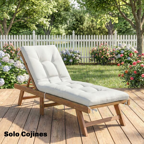 Outsunny Cuscino per Panca Esterno con Cinghie di Fissaggio, Protezione UV50+, Recupero Lento Interno e Esterno, 198x65x13 cm, Crema | Aosom Italy