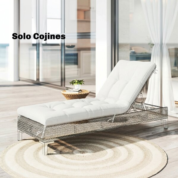 Outsunny Cuscino per Panca Esterno con Cinghie di Fissaggio, Protezione UV50+, Recupero Lento Interno e Esterno, 198x65x13 cm, Crema | Aosom Italy