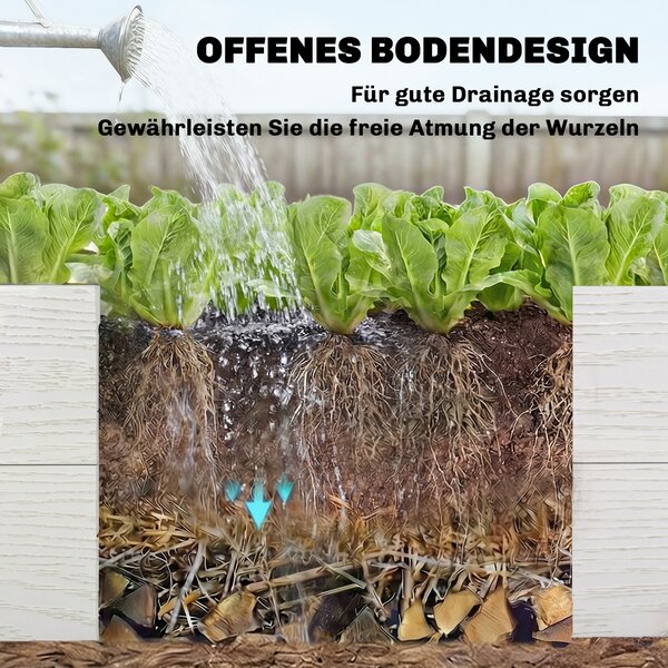 Outsunny Letto Rialzato a 3 Livelli Impilabile da Giardino con Fondo Aperto, Aiuola Modulare per Erbe, in Plastica, Bianco | Aosom Italy