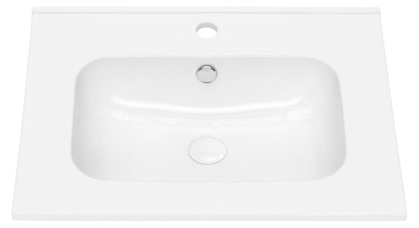 Lavabo da incasso VENTA, 60 cm, Vetroceramica, bianco lucido, 61 x 46 x 14 cm