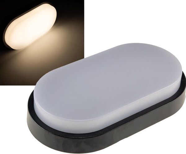 Applique LED PALAU IP54 3000K Ovale 10 Watt 966 Lumen Antracite