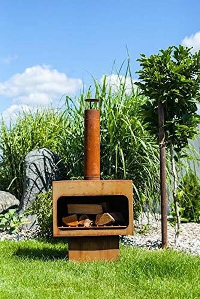 Caminetto da giardino Markone 201-3 (griglia): 56 x 40 x 115 cm
