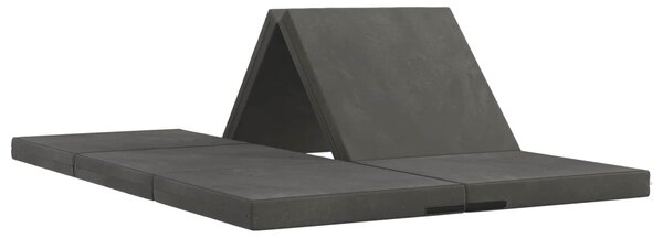 Divano Letto Pieghevole 140 x 67 x 45 cm Grigio Scuro
