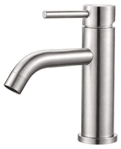 Ibergrif, miscelatore monocomando per lavabo da bagno, acciaio inossidabile spazzolato, modello M11003A