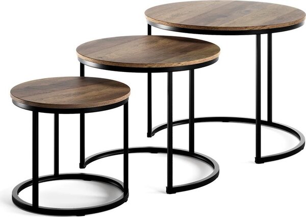 Tavolino da divano Vicco Montreal Legno 55 x 55 cm 3 parti, Model 57937