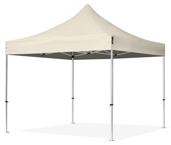 TOOLPORT 3x3m gazebo pieghevole PES, PROFESSIONAL alluminio, crema