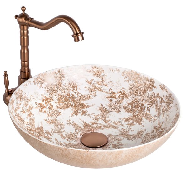 Lavabo da appoggio Rea Juliana Brown