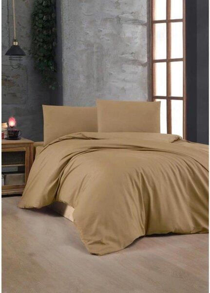 L'Essentiel Linge de Maison, Marrone chiaro, Set copripiumino Ranforce king size (FR), marrone chiaro, 100 % COTONE RANFORCE, 240 x 220 cm