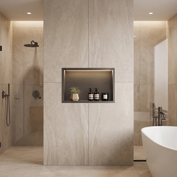 MENSOLA BAGNO LED 30x45 Titan