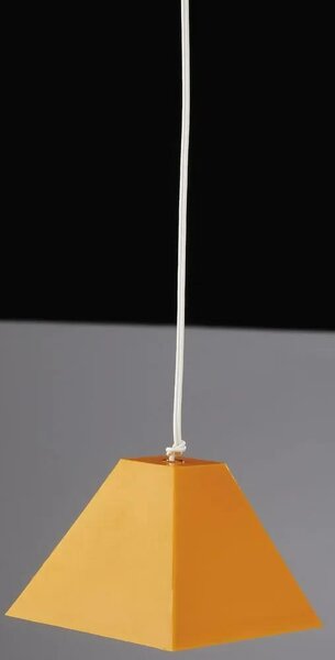 Lampada a sospensione LED, colore ocra, per casa delle bambole
