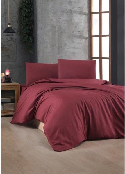 L'Essentiel Linge de Maison, Maroon, Set copripiumino Ranforce king size (FR), maroon, 100 % COTONE RANFORCE, 240 x 220 cm