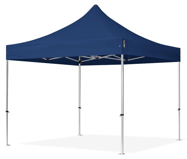TOOLPORT 3x3m gazebo pieghevole PES, PROFESSIONAL alluminio, blu scuro