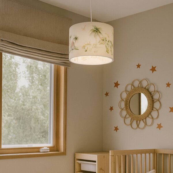 Elobra Lampada a sospensione Jurassic, Cameretta, Plastica, Lampada a sospensione