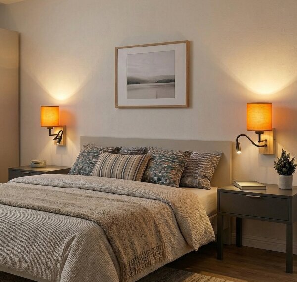 Brilagi - Lampada da parete LED NUBILA WOOD 1xE27/25W/230V + LED integrato 3W, rovere/nero/arancione