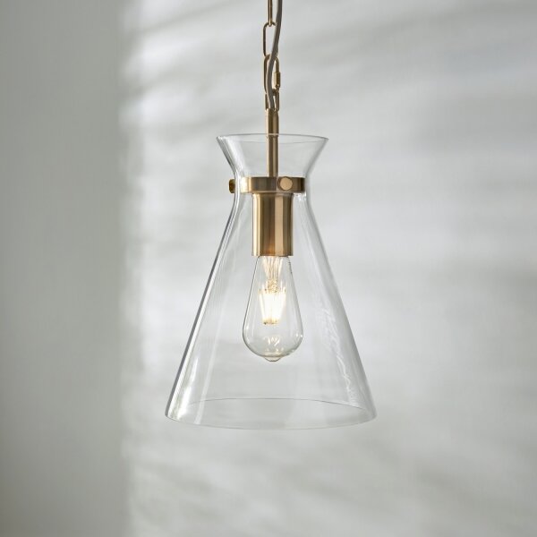 Endon 112859 - Lampadario a catena HARLOW 1xE27/10W/230V ottone