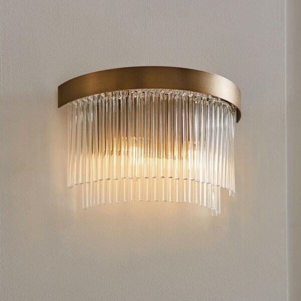 Endon 119125 - Applique da parete CLERMONT 2xE14/6W/230V in ottone