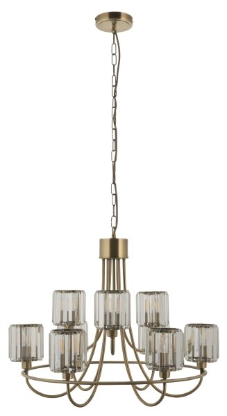 Endon 118934 - Lampadario con catena BERENICE 9xE14/7W/230V dorato