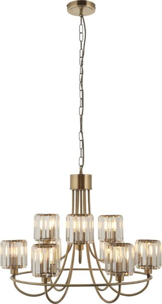 Endon 118934 - Lampadario con catena BERENICE 9xE14/7W/230V dorato