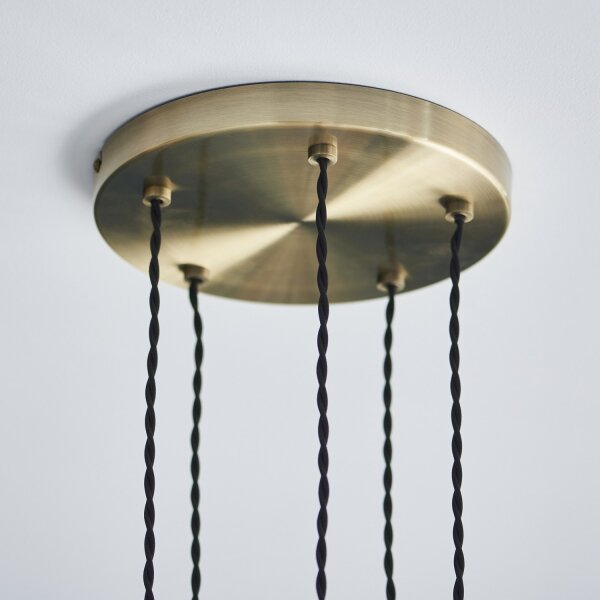 Endon 119435 - Lampadario sospeso su cavo ALLEGRA 5xE14/7W/230V ottone