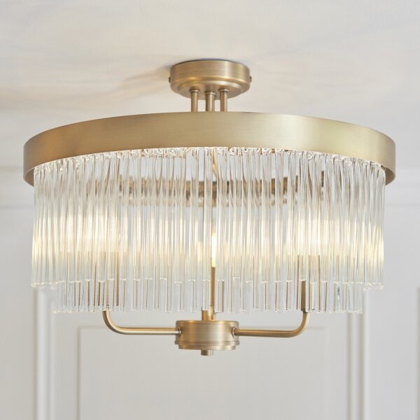 Endon 119109 - Lampadario a plafone CLERMONT 3xE14/6W/230V in ottone