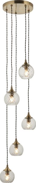 Endon 119435 - Lampadario sospeso su cavo ALLEGRA 5xE14/7W/230V ottone