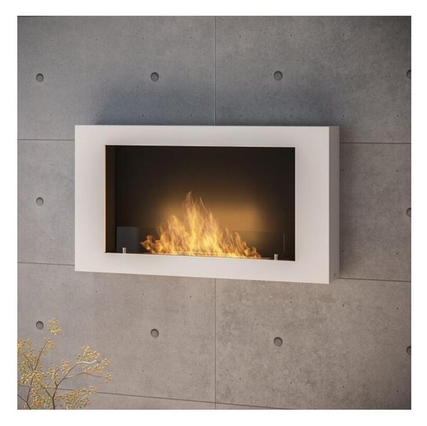 InFire - Caminetto BIO da parete 100x56 cm bianco