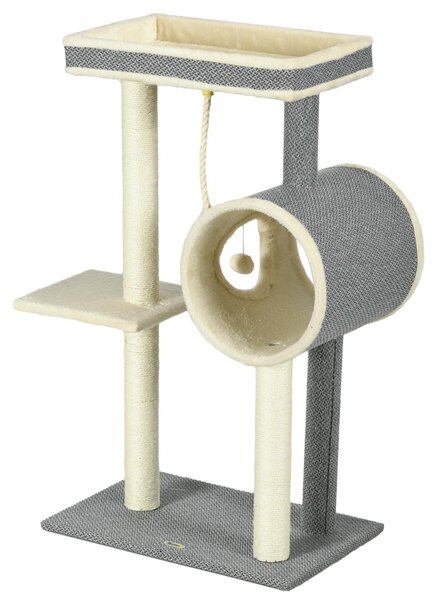 PawHut Tiragraffi da 104 cm con cuccia e pallina