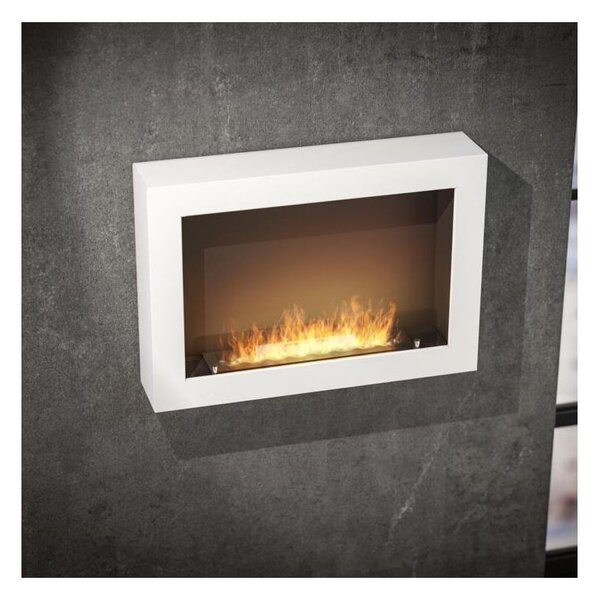 InFire - Caminetto BIO da parete 80x56 cm bianco