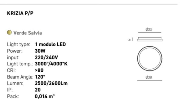 Plafoniera moderna gea luce krizia pp fkrpv1 led verde alluminio acrilico - Gea Luce