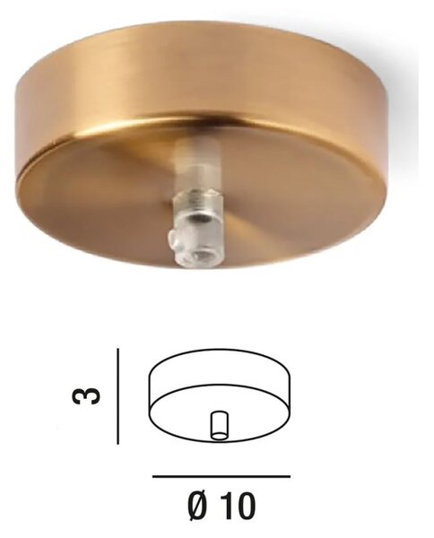 Sospensione vetro oro specchiato perenz lollipop 8554 or 6247 ob e27 led - Perenz