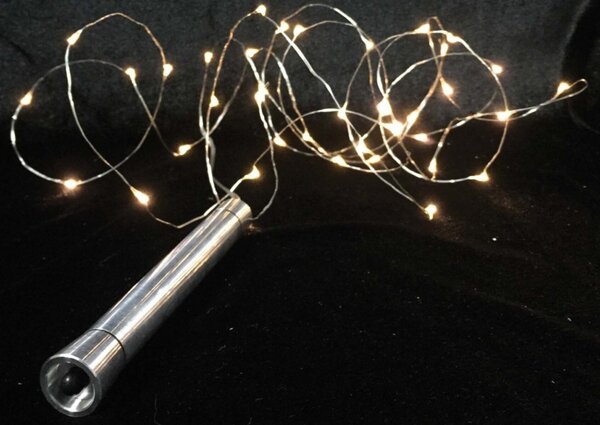 Catena luminosa LED 40-flag.GL3,9m 2xAA - Luci per feste 522839