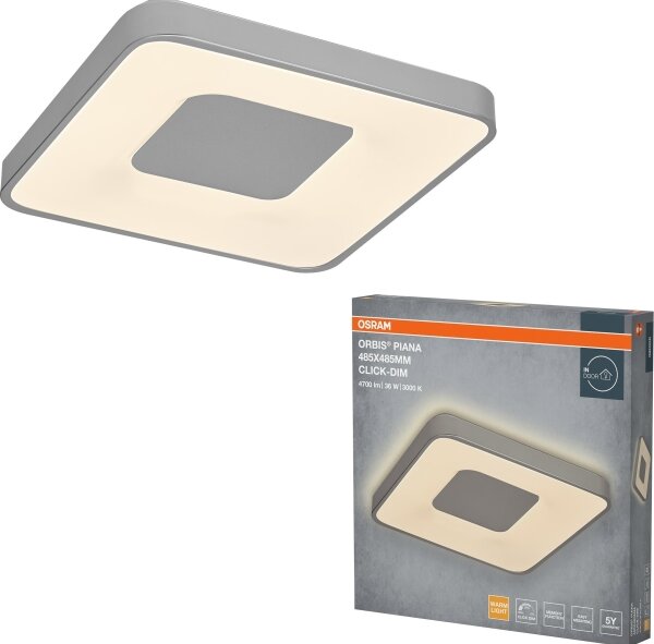 Osram - Plafoniera LED dimmerabile ORBIS PIANA LED/36W/230V 48,5x48,5 cm argento