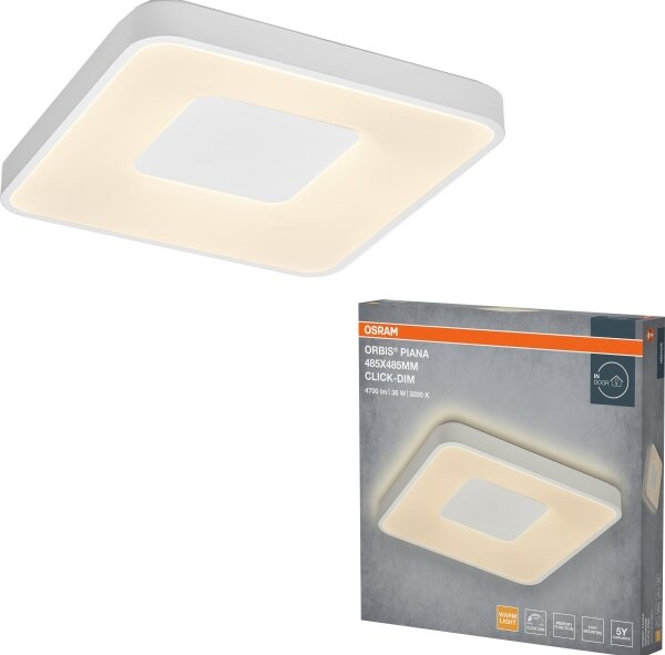 Osram - Plafoniera dimmerabile a LED ORBIS PIANA LED/36W/230V 48,5x48,5 cm bianca