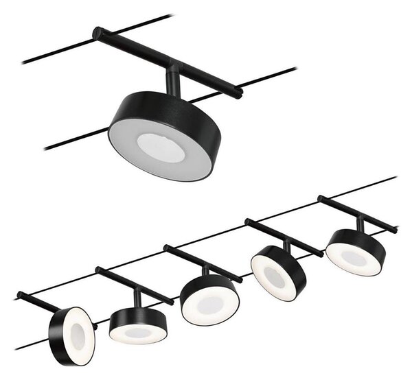 Paulmann 94479 - Kit 5xLED/5W Sistema completo a cavo CIRCLE 230V nero