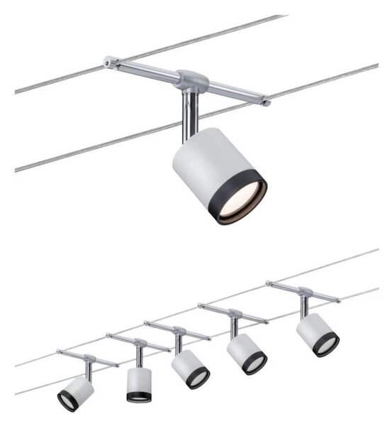 Paulmann 3981 - Set 5xLED/4W sistema a cavo completo TUBE 230V