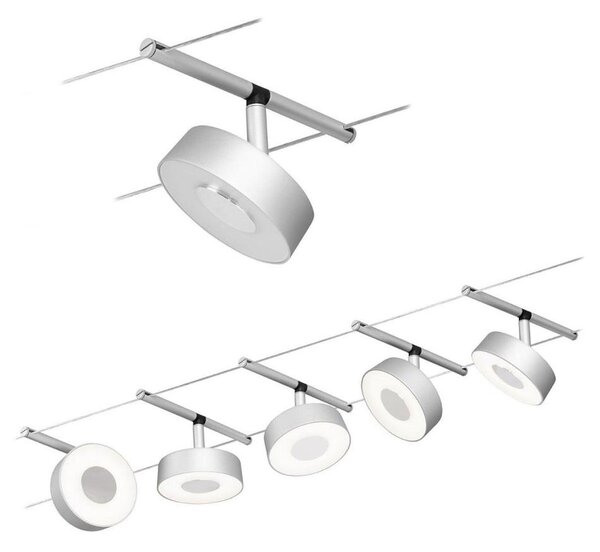 Paulmann 94475 - Set 5x LED/5W Sistema completo a cavo CIRCLE 230V cromo opaco