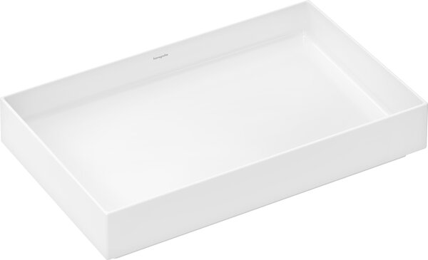 Hansgrohe Xuniva evo E lavabo à poser 650/400, sans trou de robinetterie ni trop-plein, SmartClean, HygieneEffect, blanc, 63015450, 63015450