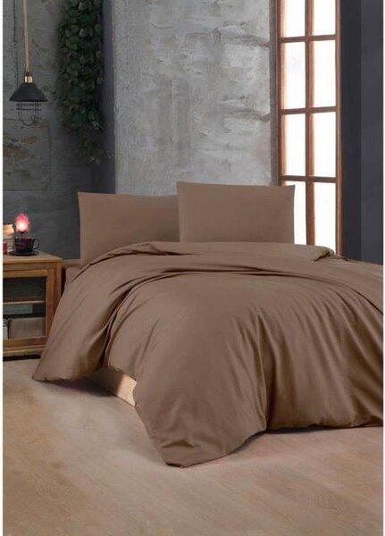 L'Essentiel Linge de Maison, Marrone, Set copripiumino Ranforce king size (FR), Marrone, 100 % COTONE RANFORCE, 240 x 220 cm