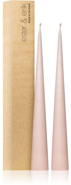 Ester & erik cone candles soft rose (no. 52) candela decorativa 37 cm