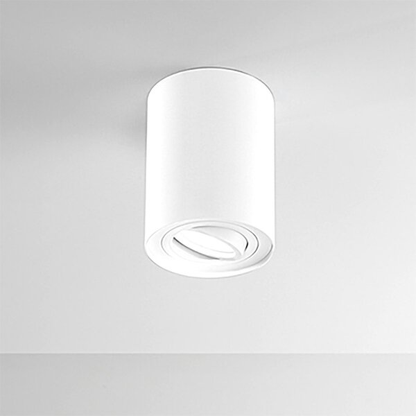 Plafoniera cilindro perenz centric 8362 b gu10 led metallo bianco opaco - Perenz