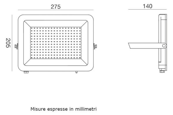 Proiettore led gea led ges2341 100w ip65 orientabile alluminio vetro - Gea Led