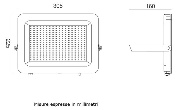 Proiettore led gea led ges2342 150w ip65 orientabile alluminio vetro - Gea Led