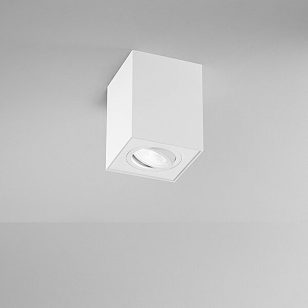Plafoniera parallelepipedo perenz centric 8364 b gu10 led metallo bianco opaco - Perenz